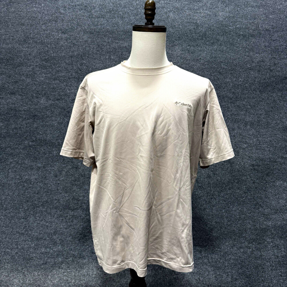 Columbia Omni-Wick T Shirt Mens Large Gray Short Sleeve Performance Hiking